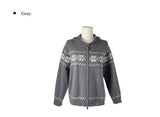 Pico Snow Nordic Collar Two-Way Knit Zip-Up