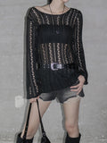 Muir boatneck mesh knit