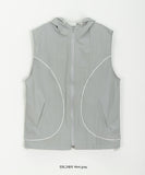 [unisex] Cusen line nylon hood vest