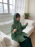 Miltu Summer See-through Hood Shirt