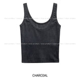 [U-BASIC] Roel Pigment Ribbed Tank Top