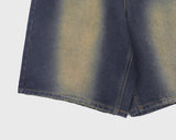 Kaeon Vintage Washed Denim Half Bermuda Pants