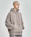 Curve Pocket Washed Hoodie
