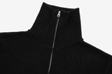Leon high-neck zip-up cardigan