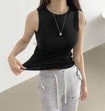 Inner round neck slim fit sleeveless