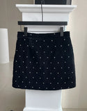 Gnut Frill Velvet Jacket Skirt Set
