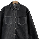 Moss stitch denim jacket