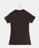Hamyu Eyelet Rivet Printed Collar Short Sleeve T-Shirt