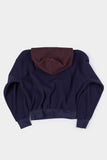 Bicolor fleece layered hoodie
