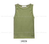 [U-BASIC] Melanin Metal Lettering Ribbed Sleeveless