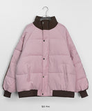Koori Color Matching Line Padding Jumper