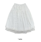 LACE FRILL LONG SK