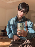 Mute Double Pocket Washed Denim Shirt