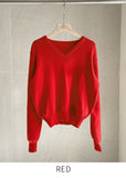 Yonid V-neck plain knit