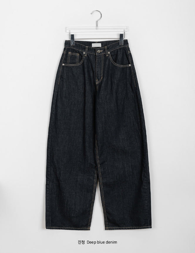 【BAON】Yuiko Raw Wide Denim Pants BAON (バオン) - ヨクイ生ワイドデニムパンツ / Yokui Raw Wide