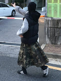 KNIT HOOD PADDING VEST