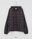 [unisex] Canber Check Hood Windbreaker