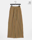 Puka Stripe Banding Wide Pants