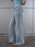 Naon Lace Washing Bootcut Denim Pants
