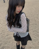Morning Eyelet Mini Flared Skirt