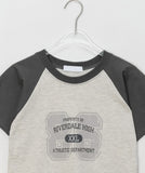 Shitsuki Color Matching Raglan Basic Short Sleeve Tee