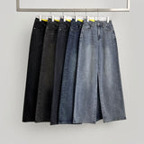 Full Span Banding Basic Wide Simple Denim Pants