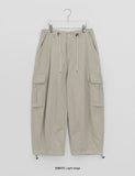 Common Pintuck Cotton Cargo Wide Pants