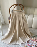 Ruko Banding Pintuck Flare Long Skirt