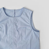 Back Open Rustling Ribbon Sleeveless Blouse