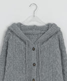 Silten Cable Hooded Wool Knit Cardigan