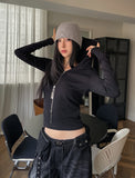 Lighty Half Zip-Up Slim Hoodie