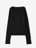 [ EEUN MADE ] V neck slim longsleeved