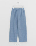 Halka Bokashi Hairy Knit Banding Wide Pants