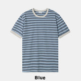 Kelly Stripe Color Matching Short Sleeve T-shirt