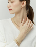 Essence Silver Wrap Diamond Curb Chain Bracelet 0.3CT