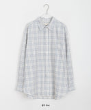 [unisex] Hisui Summer Check Over Shirt