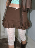PUNCHING FRILL MINI SKIRT