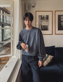 Plain Color Crop Sweatshirt
