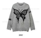Butterfly Damage Over Knitwear