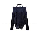 Vine Strap Off-Shoulder Two-Way Knit Scarf Set