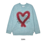 Kuro spray heart wool knitwear