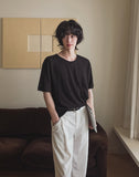 [LANARCH] Basic U-Neck Short Sleeve T-Shirt