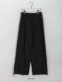 [BAONHAUS] Gokobu Color Cotton Banding Wide Pants