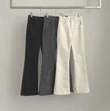 Velvet Corduroy Brushed Slim-Fit Bootcut Span Pants