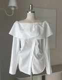 Weron off-shoulder frill blouse