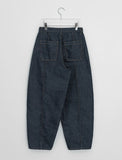 Renta Curved Raw Denim Balloon Wide Pants