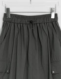 Kebu Nylon Cargo Banding Long Skirt