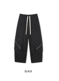 Leto Zipper Pocket Brushed Sweat Cargo Pants