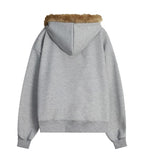 Mace Fur Hooded Zip-up