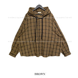 Awesome balloon check hooded shirt